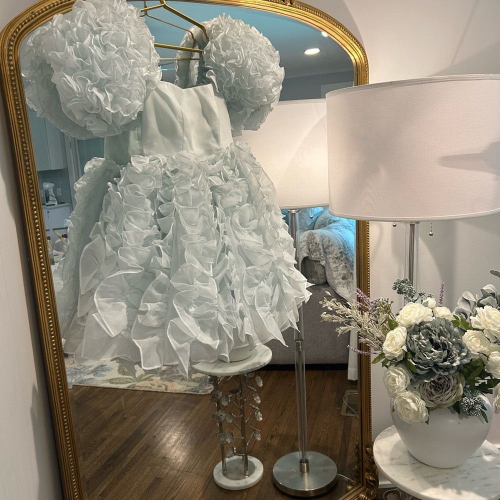 Selkie White Ruffled Mini Dress - Picture 2 of 3